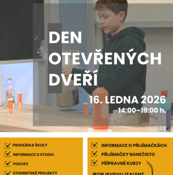 V pátek se koná Den otevřených dveří!