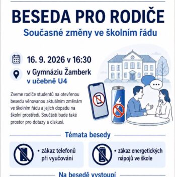 Beseda pro rodiče – současné změny ve školním řádu